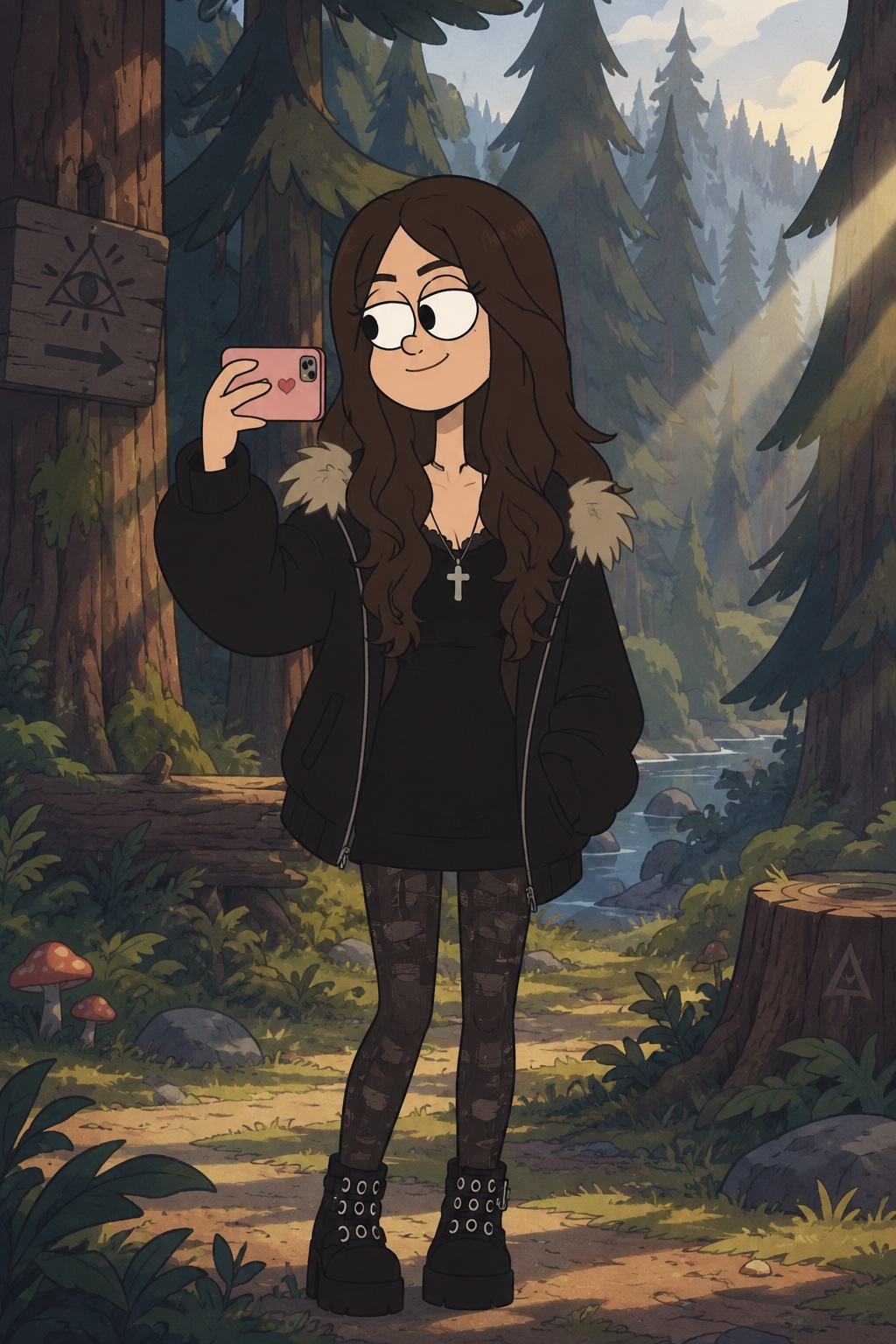Create an Original Gravity Falls–Style Forest Character output 4