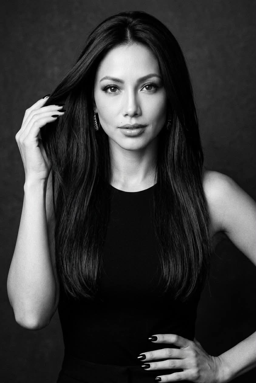 Monochrome Studio Portrait with Signature