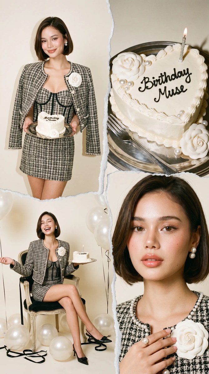 Minimal Satin Birthday Muse Collage output 1
