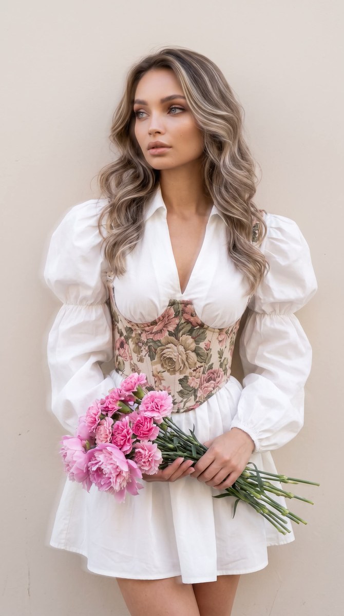 Romantic Fashion Portrait with Motion Blur