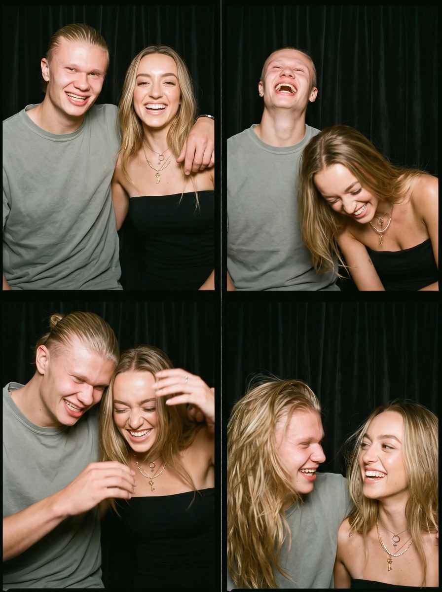 Erling Haaland Vintage Photo Booth Strip output 3