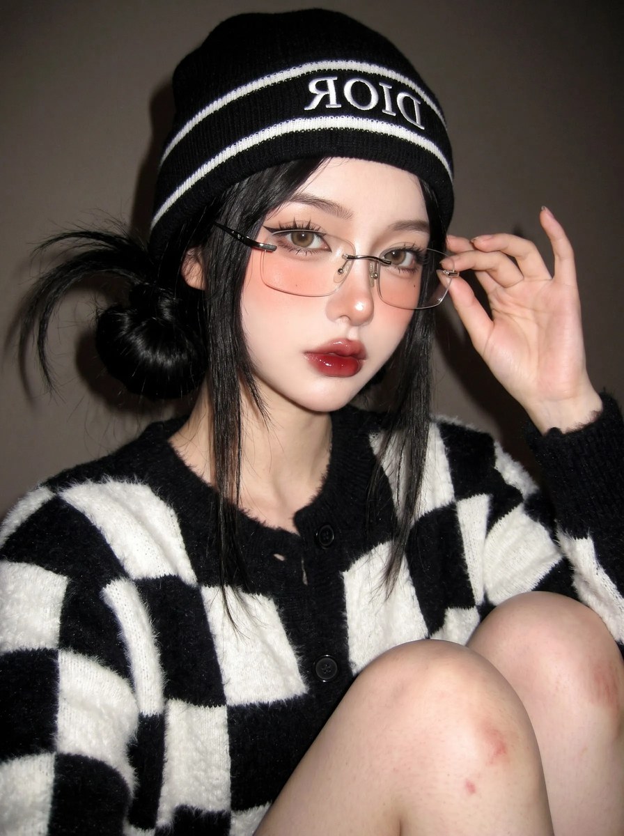 Y2K Direct-Flash Selfie with Faithful Face Identity output 3