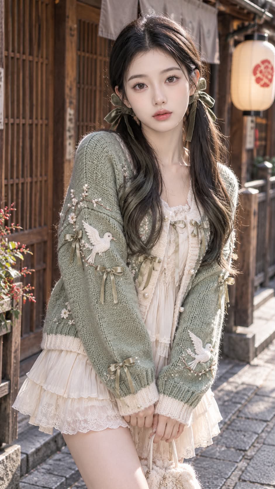 Japanese Winter Fashion in a Snowy Village output 4