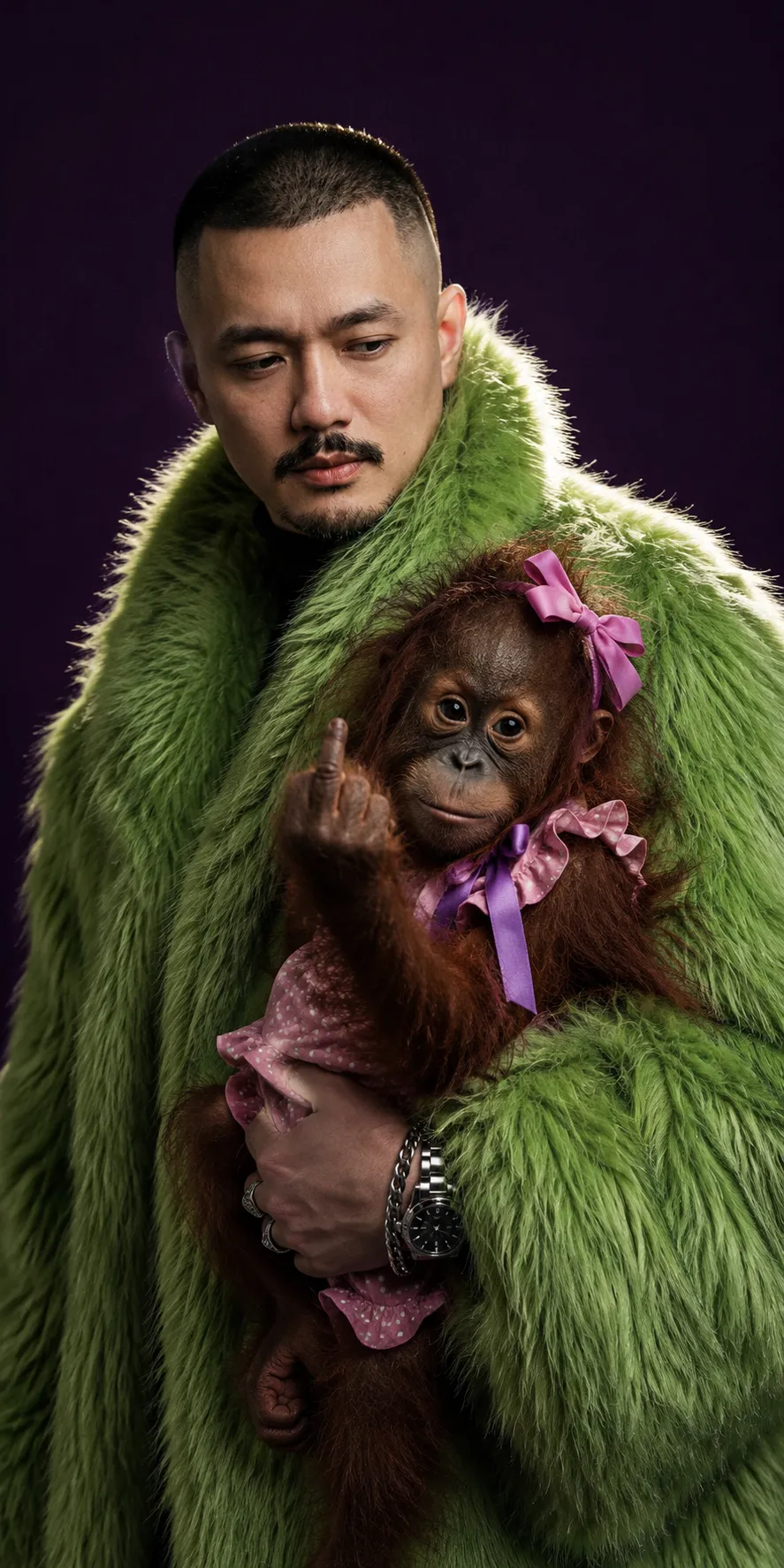 Green vs. Pink Studio Portrait output 2