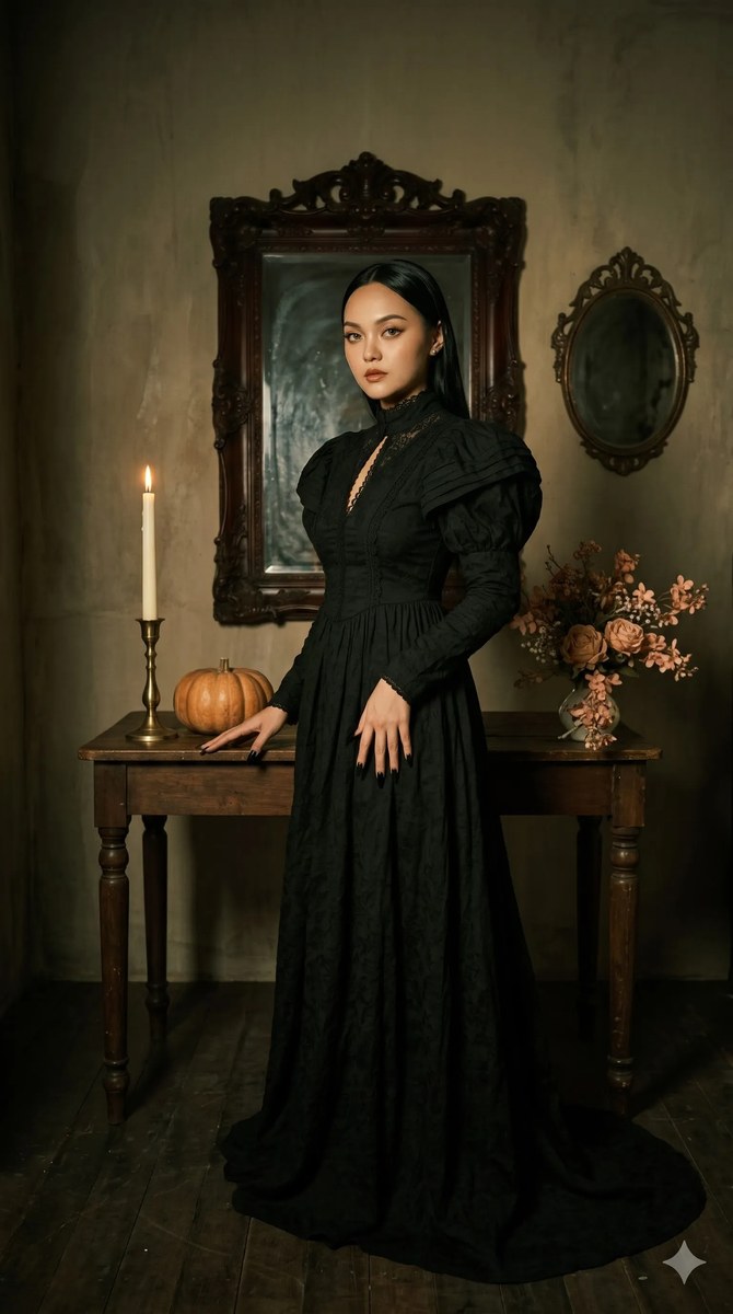 Vintage Gothic Halloween Portrait output 3