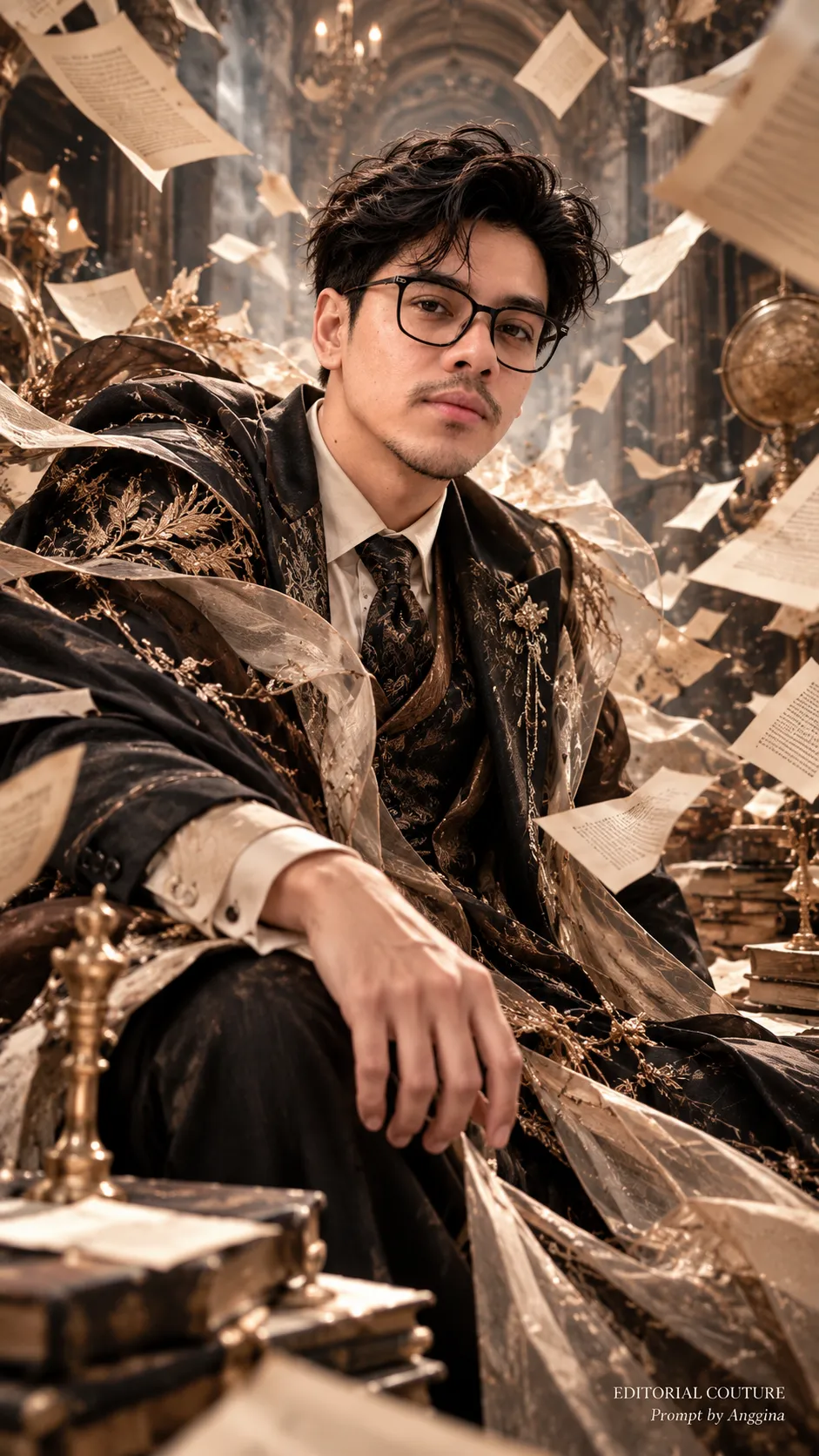 Beautiful Disaster Fashion Editorial — Detailed and Gemini Prompt Versions output 2