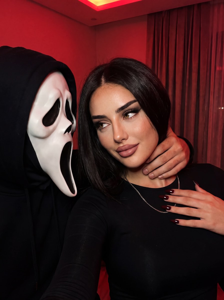 Ghostface Red-Room Halloween Selfie output 1