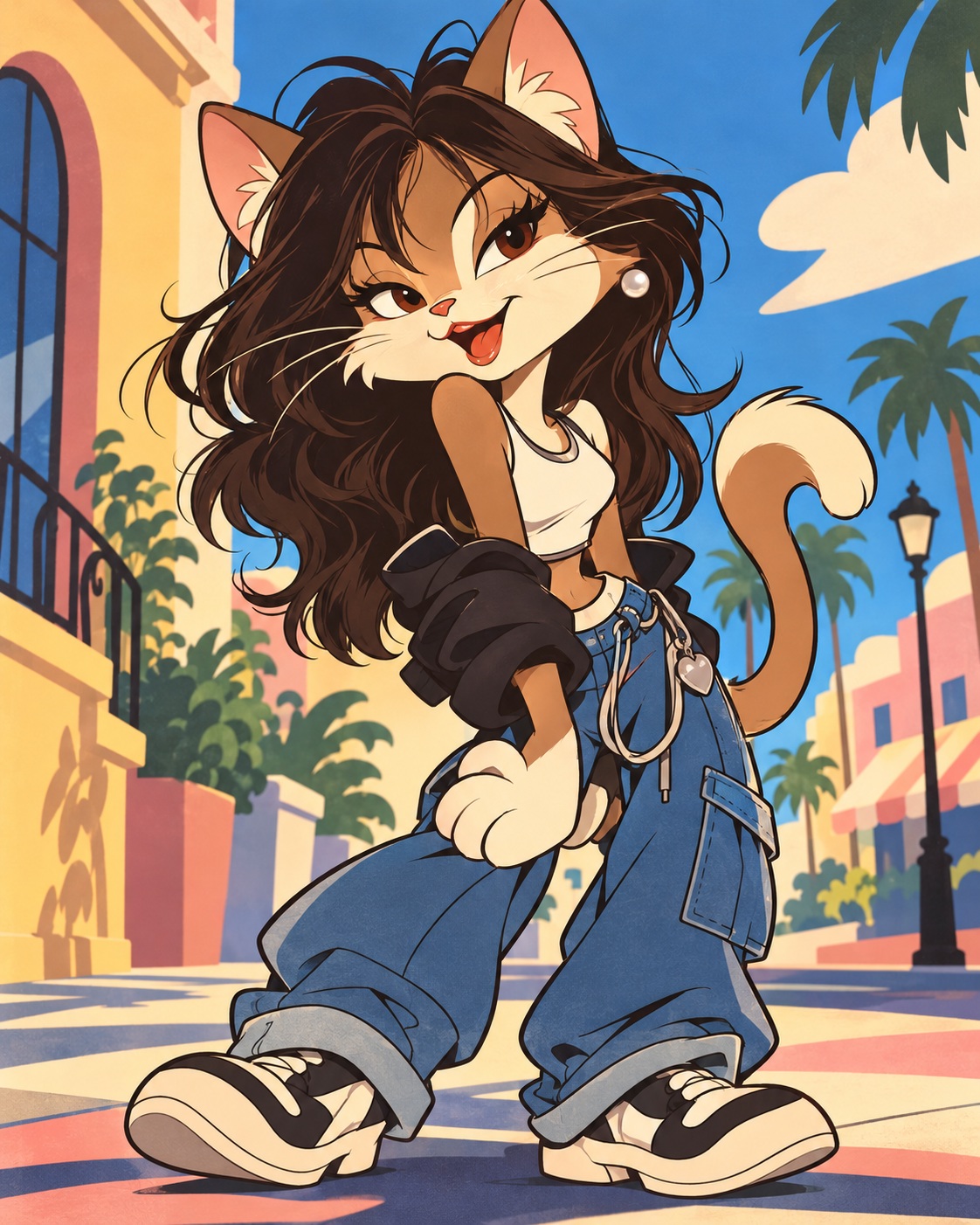 Original Looney Tunes–Style Streetwear Animal Character