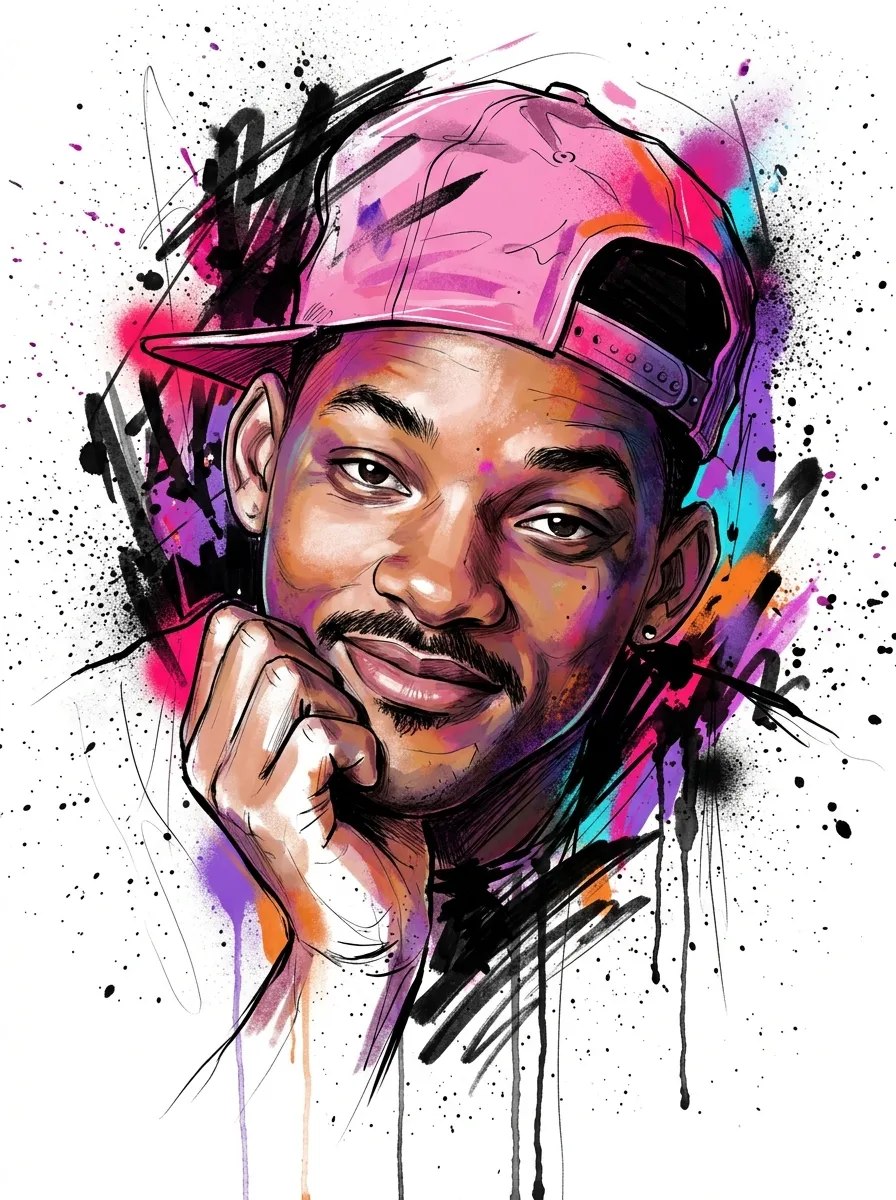 Experimental Unfinished Graffiti Portrait
