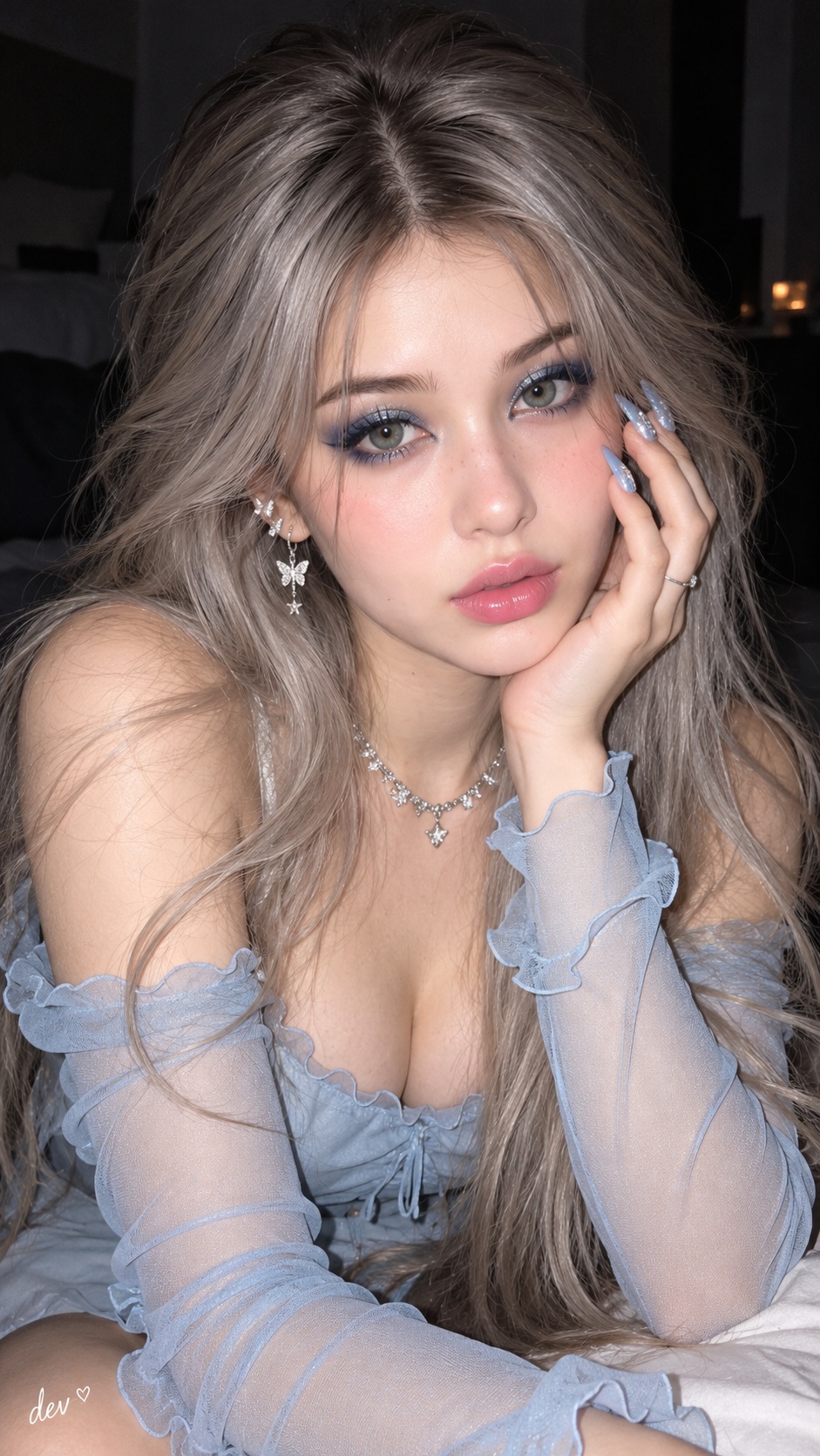 Midnight Butterfly Glamour Selfie