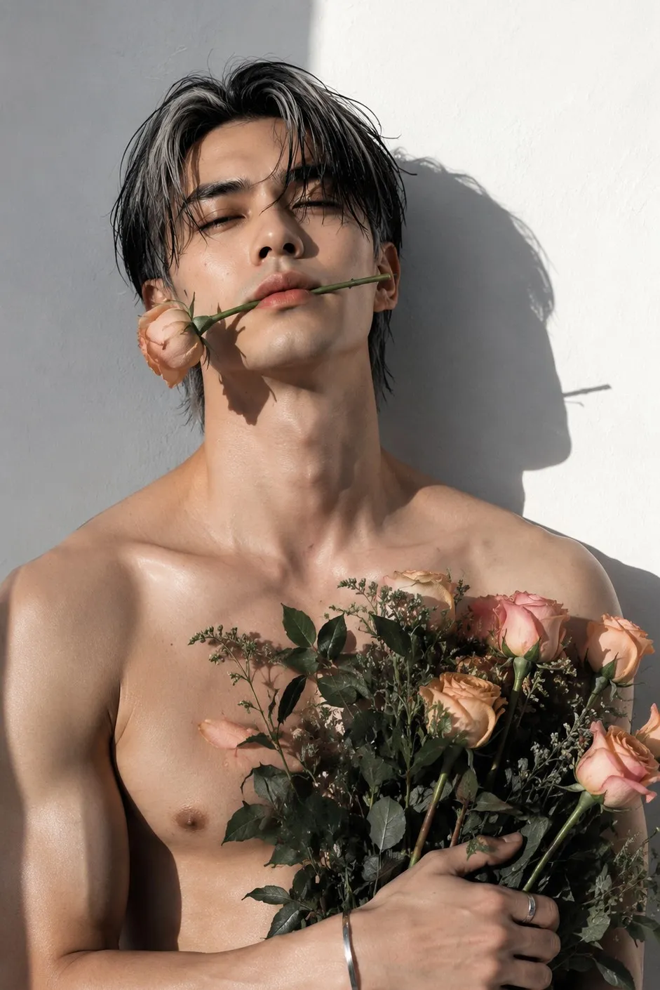 Wild Side: Sunlit Rose Editorial Portrait output 1