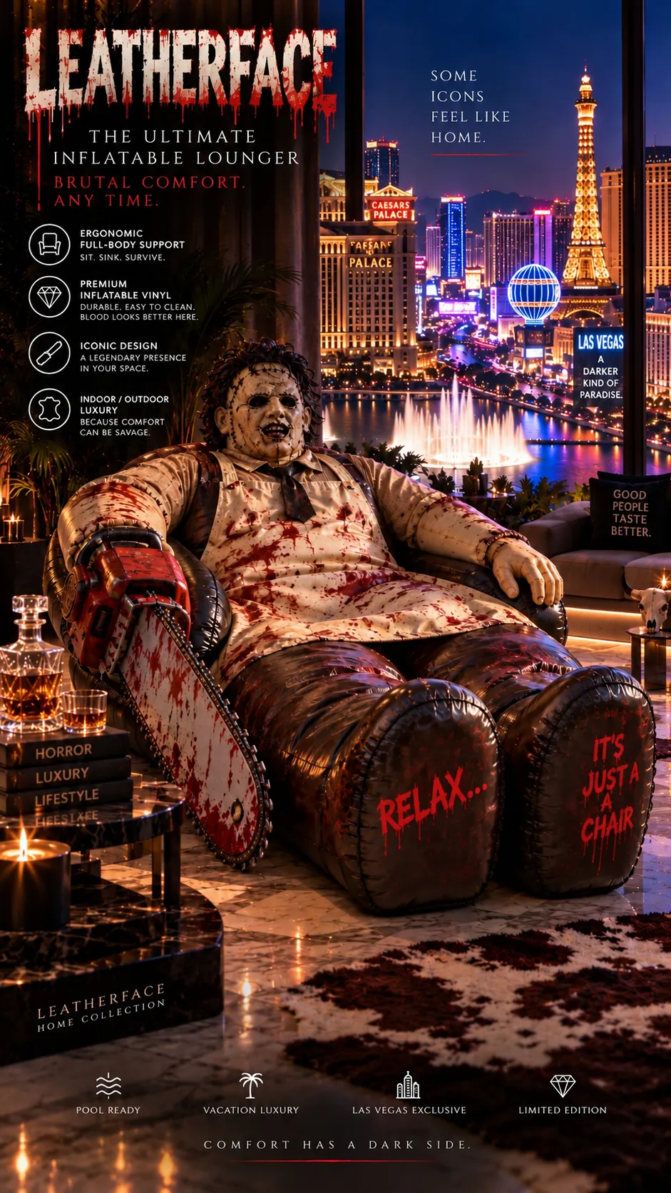 Cinematic Inflatable Chair Product Advertisement output 3