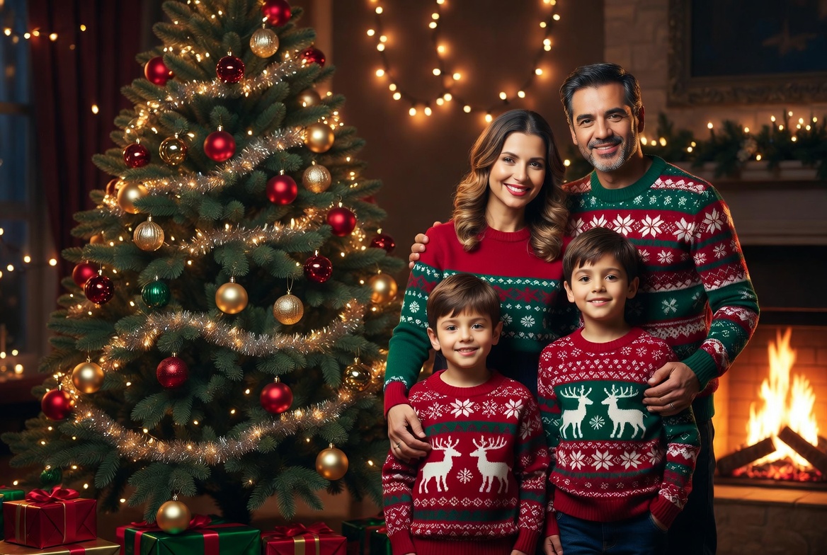 Create a Festive Christmas Family Portrait output 1
