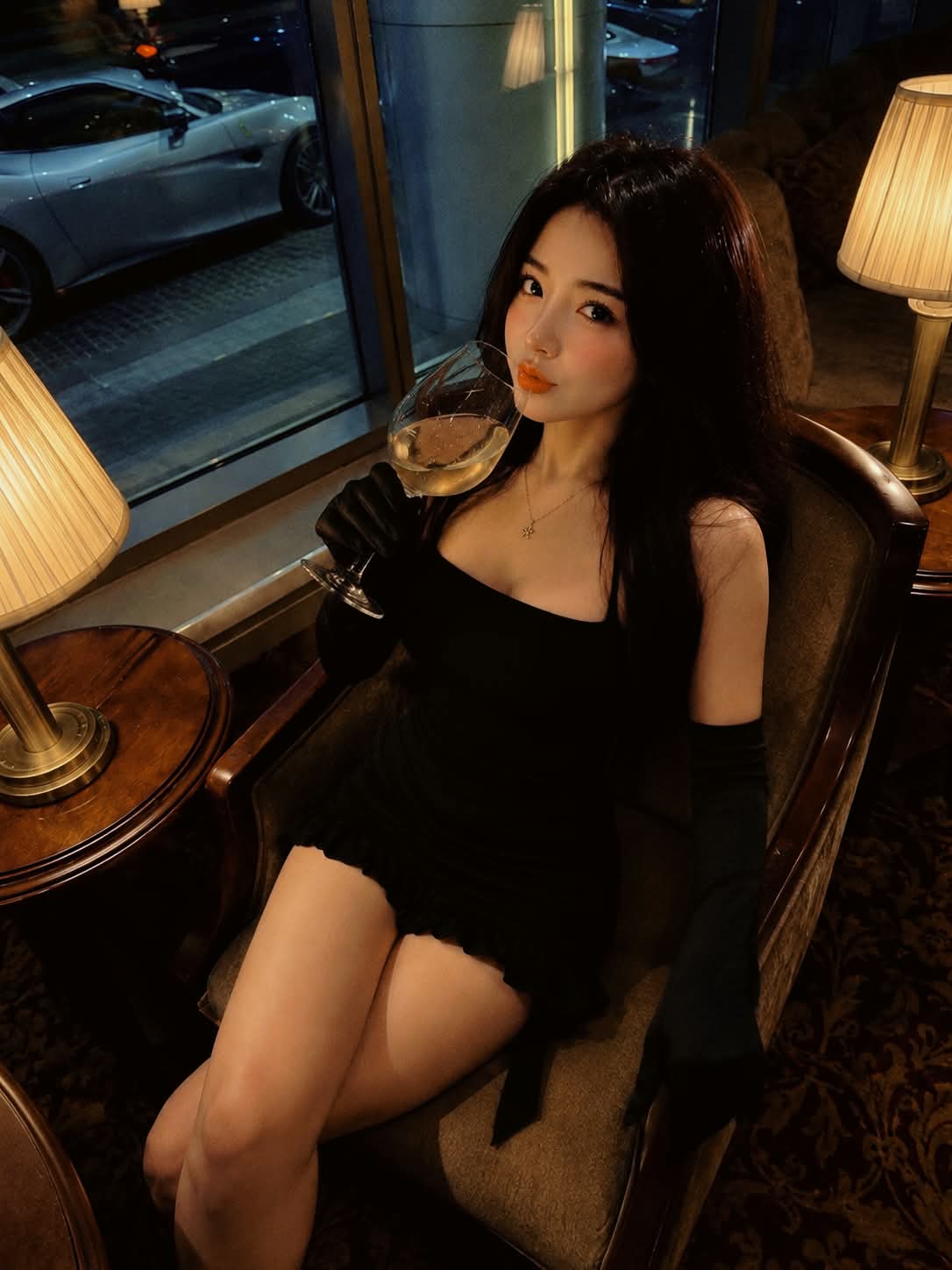 Midnight Table for One — Cinematic Nighttime Portrait output 3