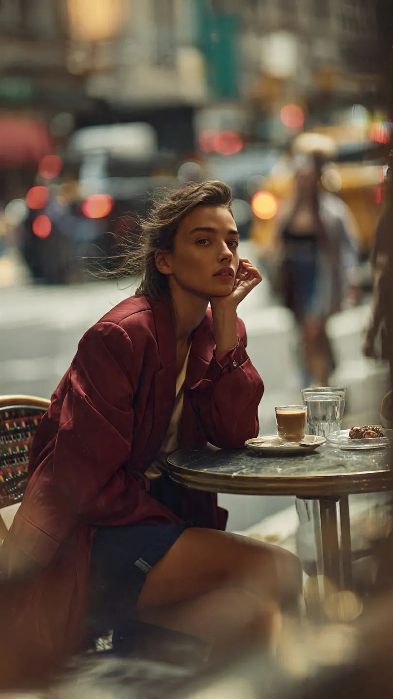 Cinematic Café Street Portrait output 2