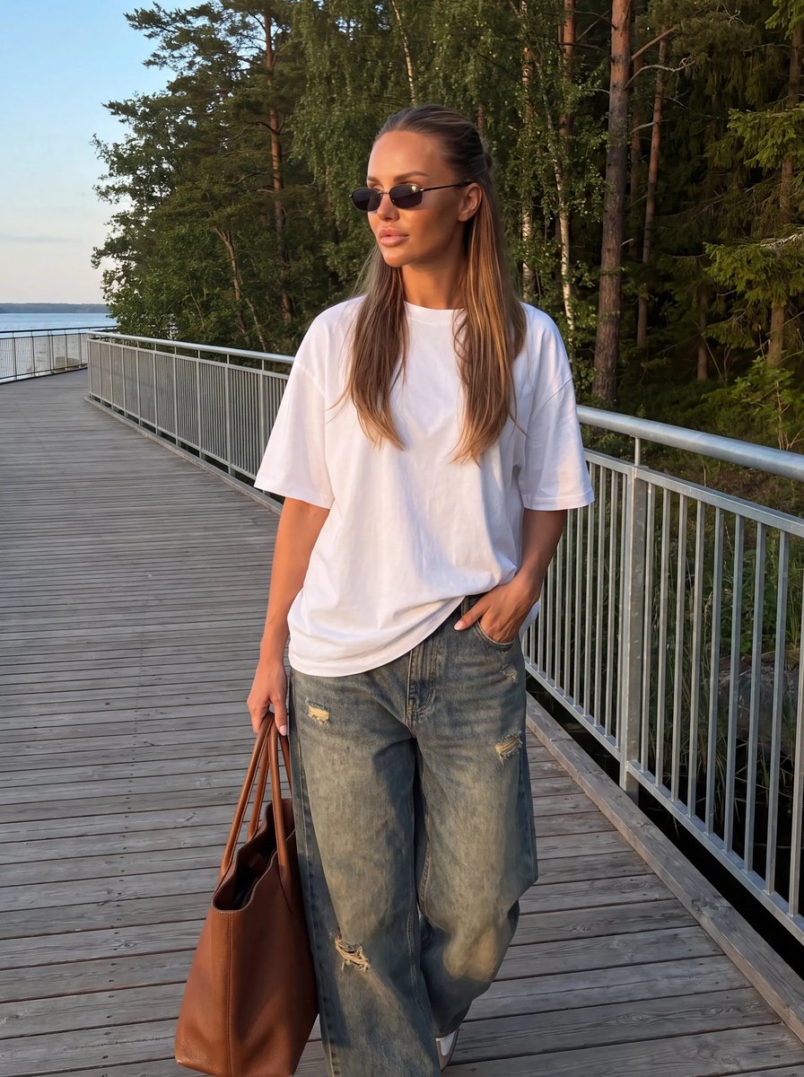 Golden-Hour Park Lifestyle Portrait