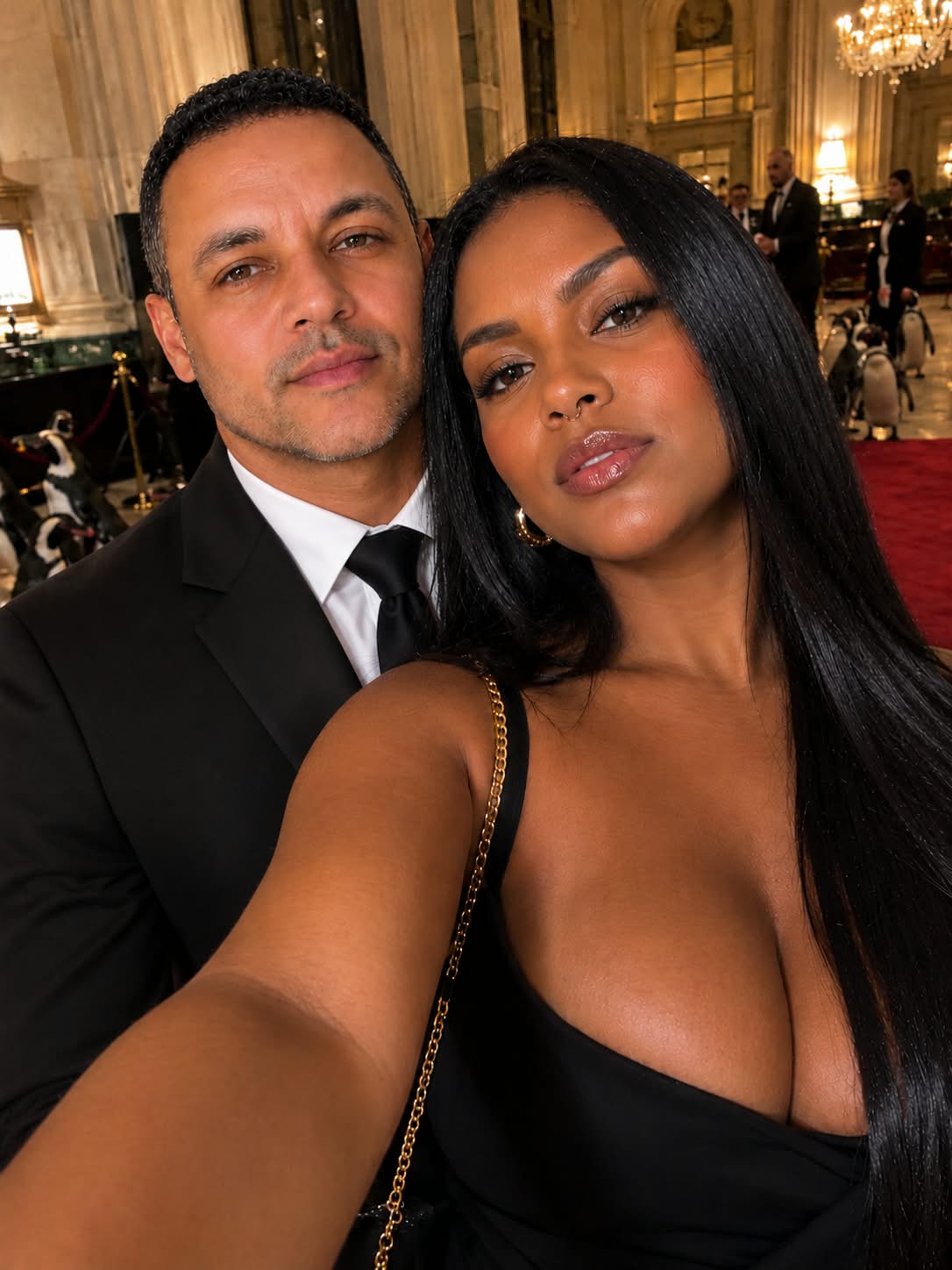Formal Ballroom Couple Selfie