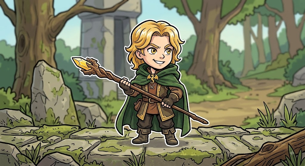 2D Game Character: Gold Dragon Wizard output 2