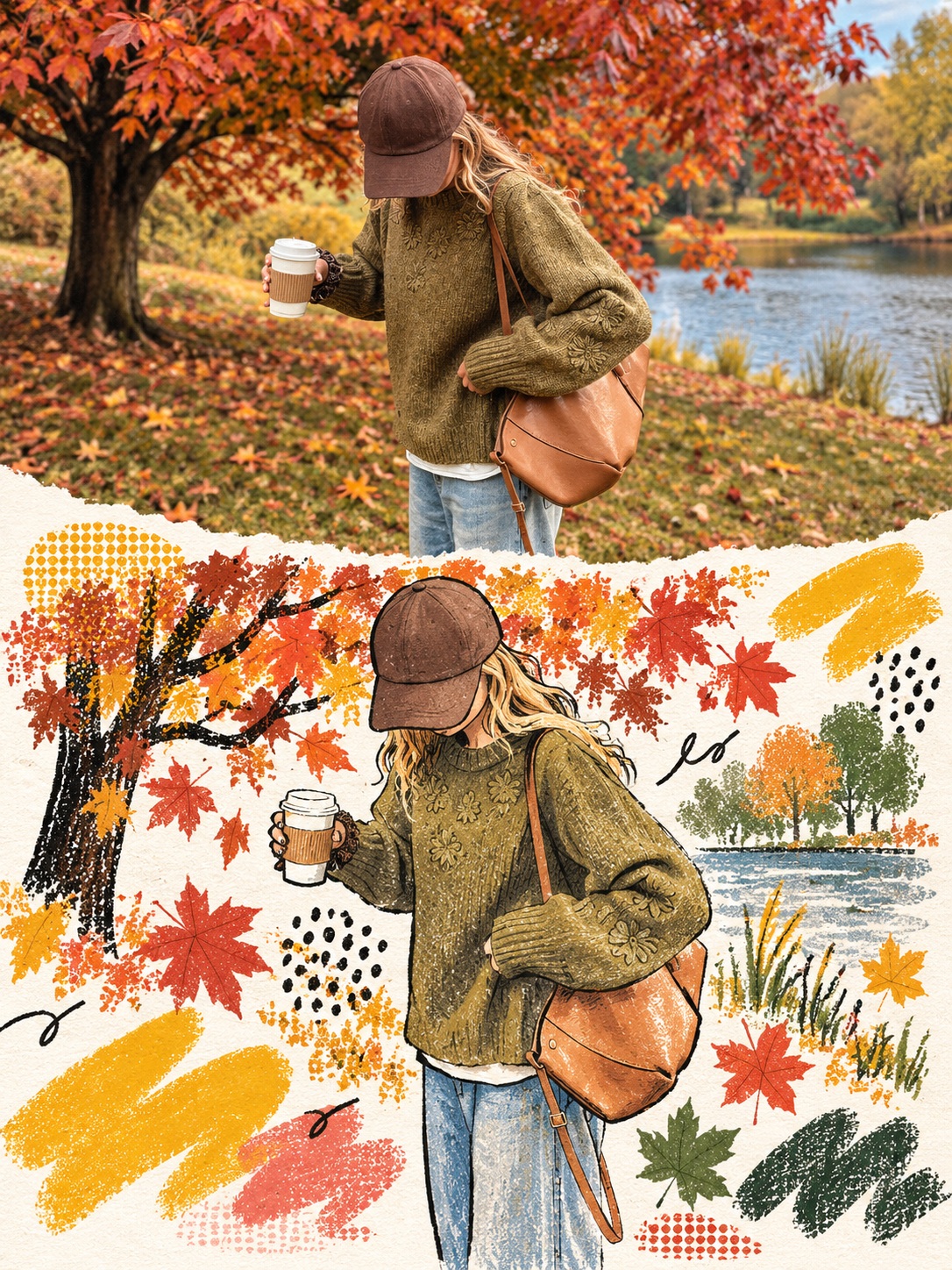 Split-Composition Japanese Graphic Poster output 3