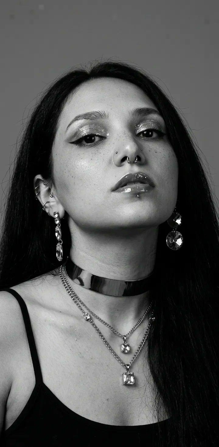 Dramatic Black-and-White Editorial Portrait