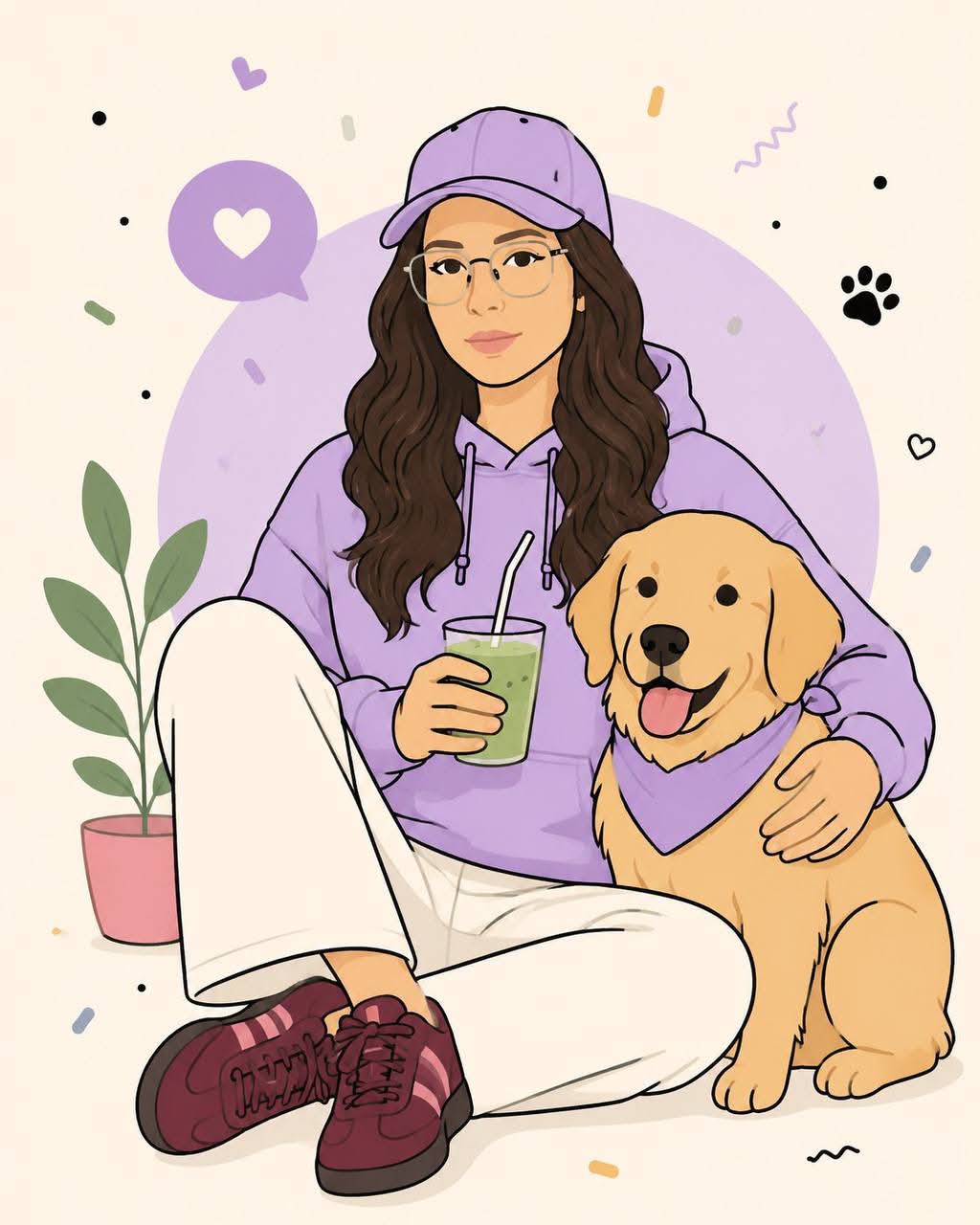 Cute Flat-Vector Poster Illustration from Your Photo output 4