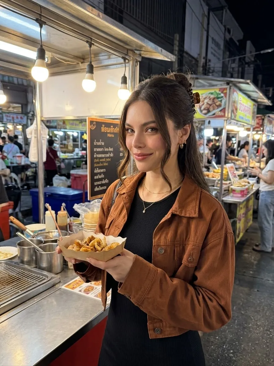 Night Market Food Stall Portrait output 1