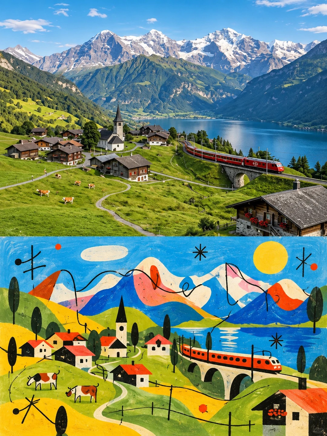 Transform a Photo into a Childlike Miró-Inspired Illustration output 5
