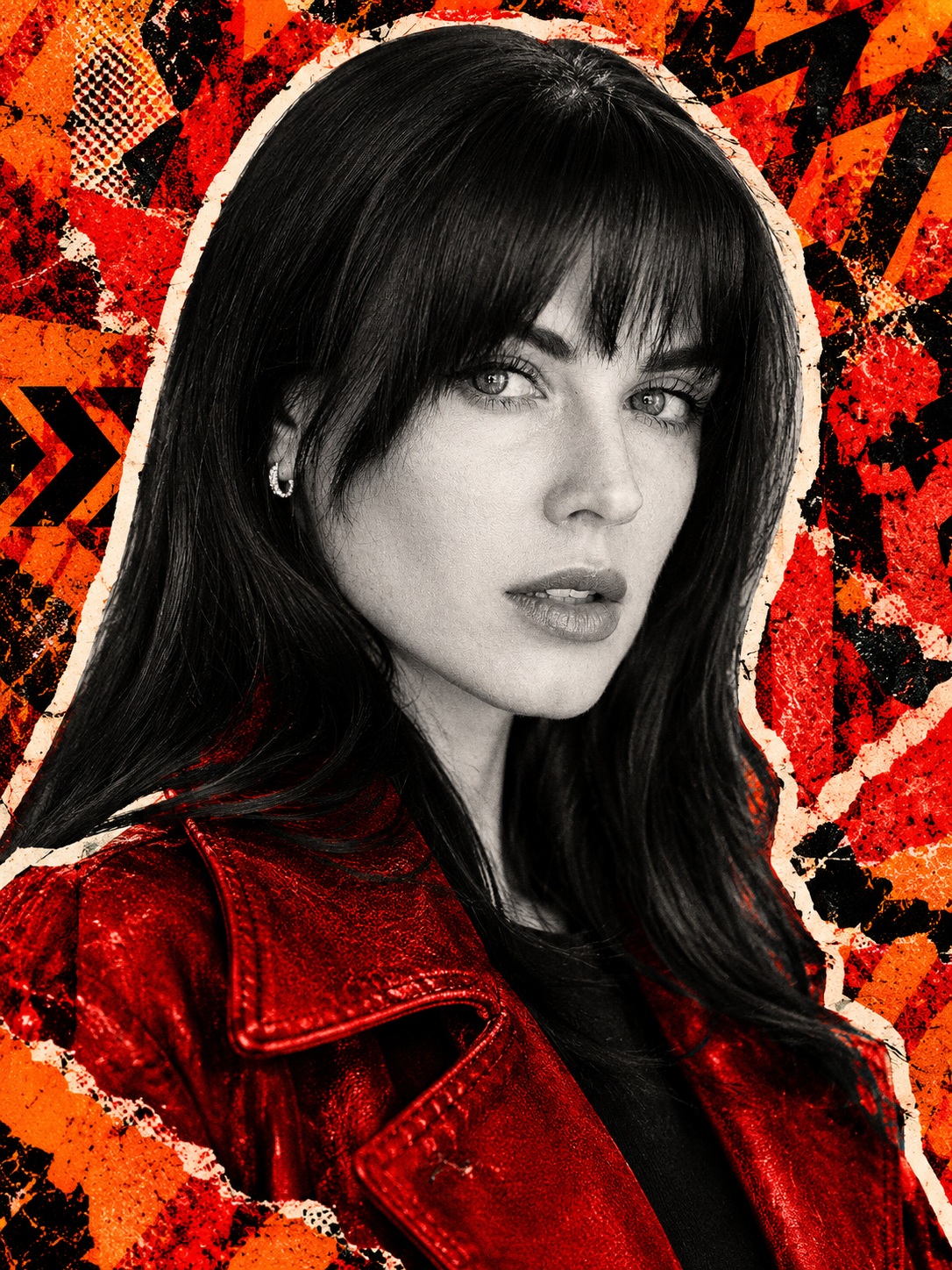 Red-Orange Grunge Editorial Portrait output 4