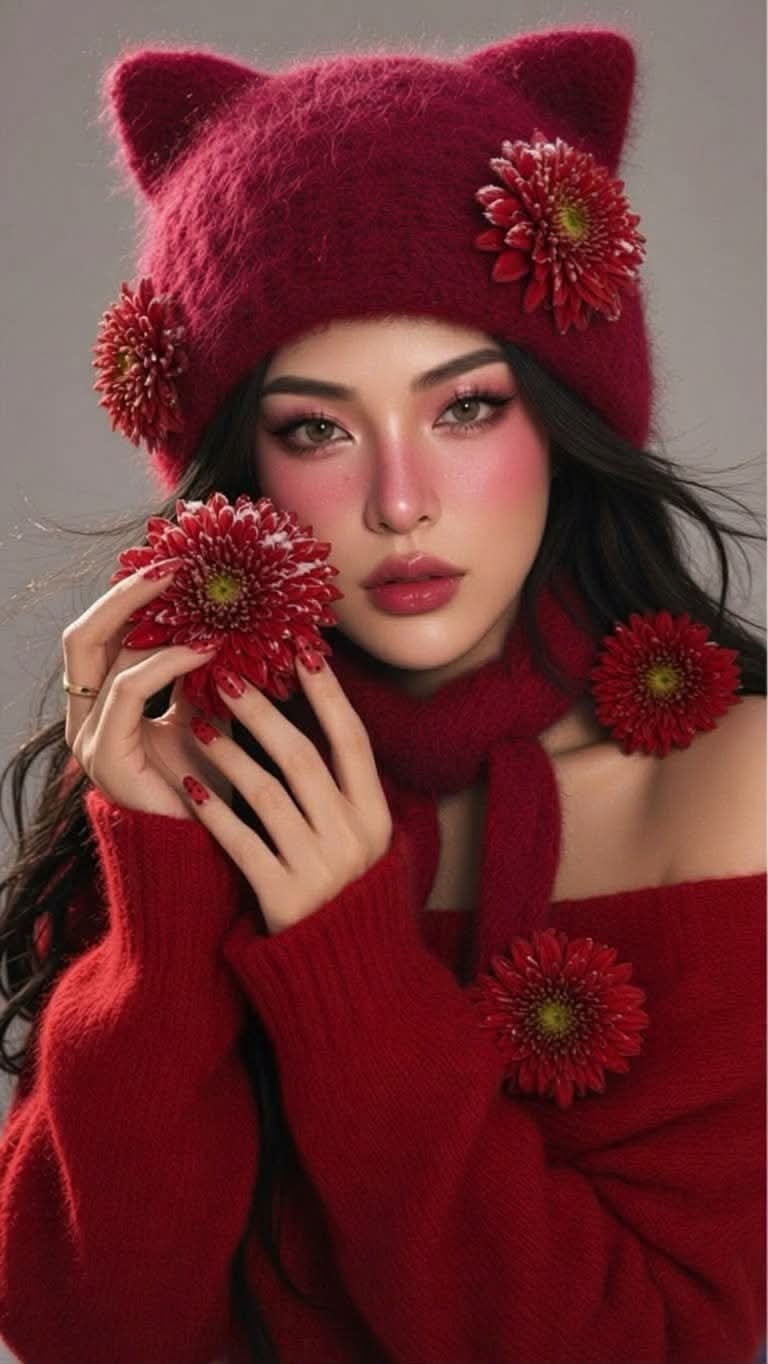 Poetic Winter Chrysanthemum Portrait output 8