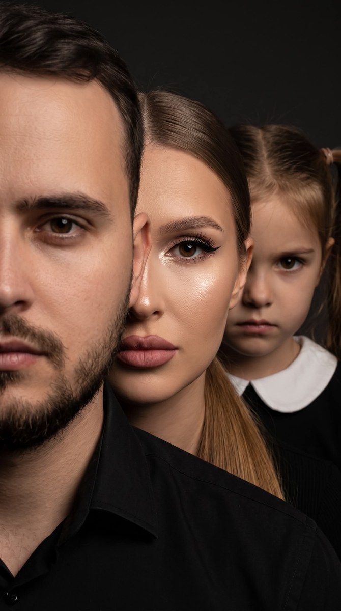 Layered Cinematic Family-Style Close-Up