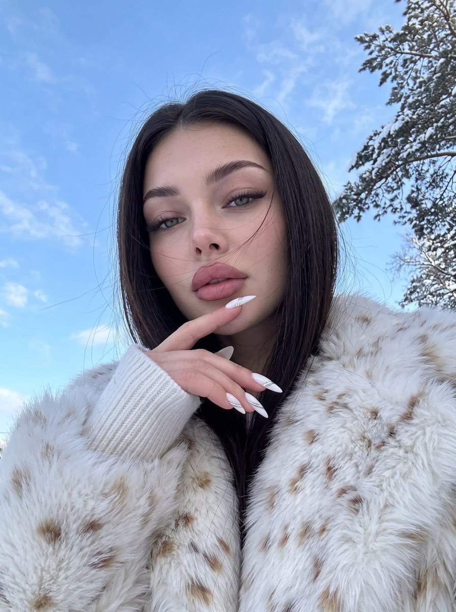 Snowy-Sky Low-Angle Selfie output 2