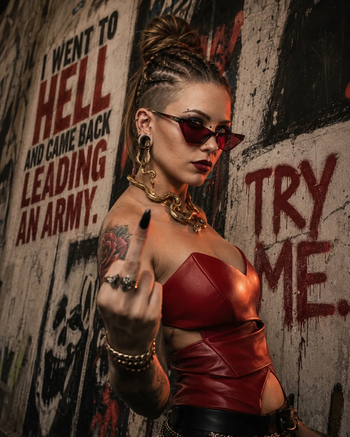 Dark Luxury Graffiti Fashion Editorial output 2