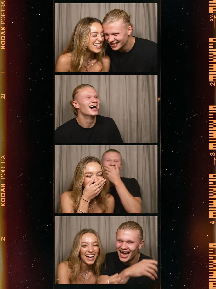 Erling Haaland Vintage Photo Booth Strip output 4