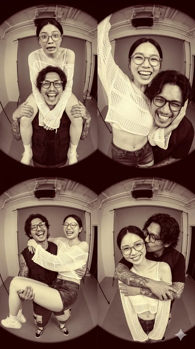Playful Couple in a Deep Red Room output 4