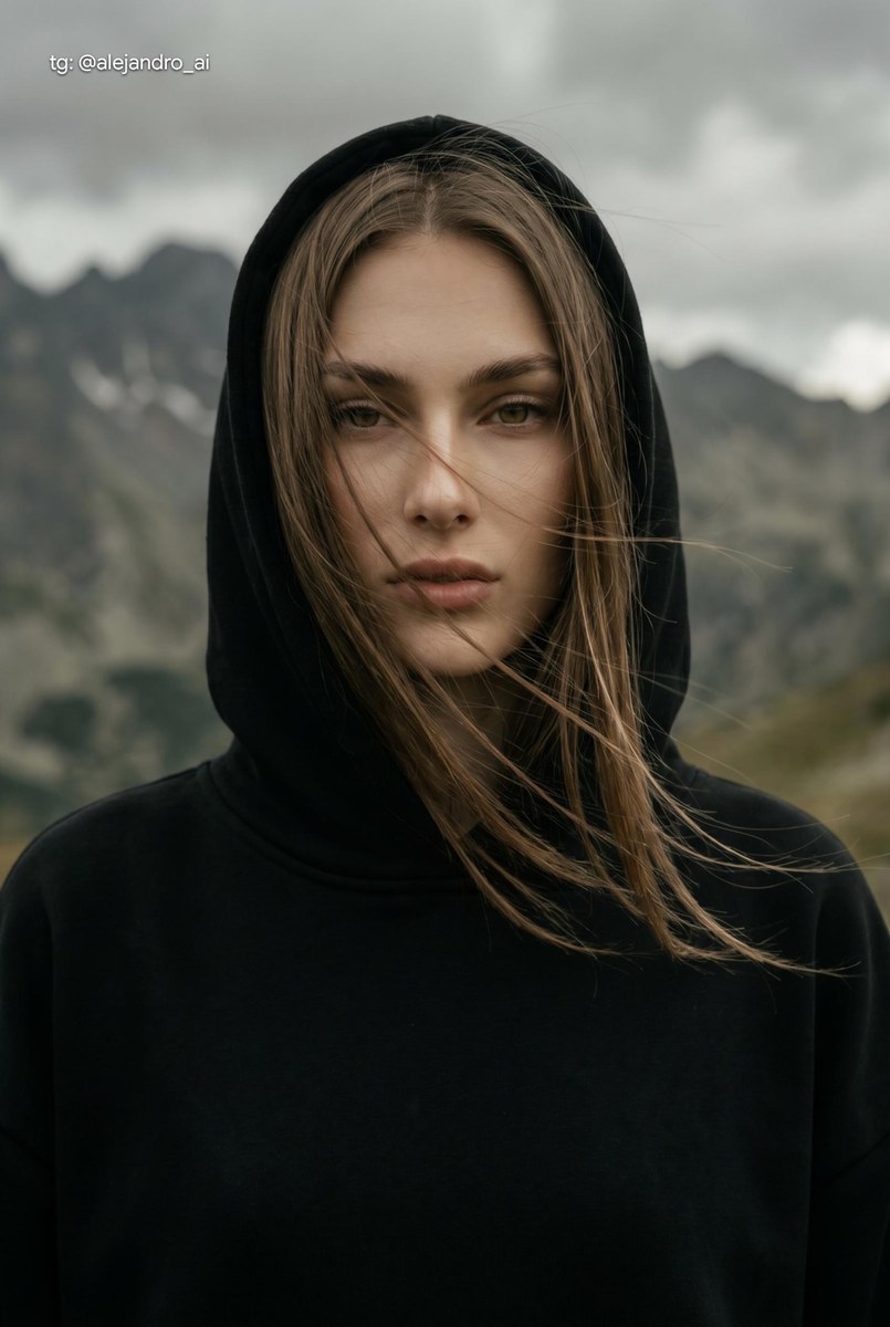 Cinematic Wind-Swept Mountain Portrait