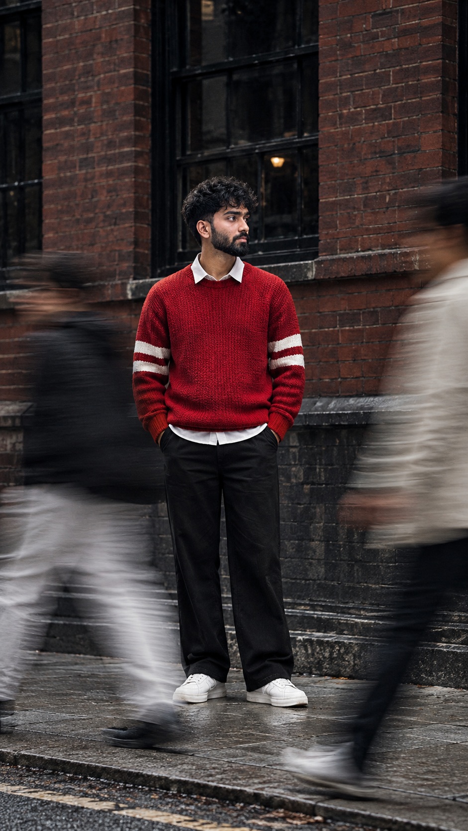 Still in Red on a Blurred City Street output 1