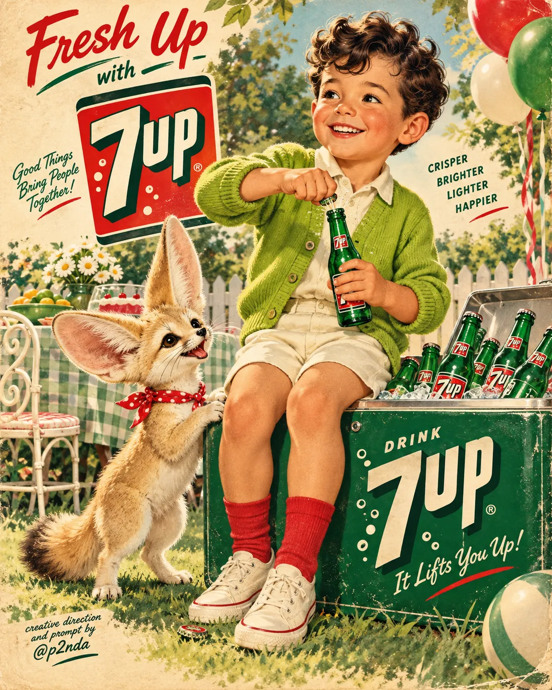 1950s-Style Vintage Character Advertising Poster output 2
