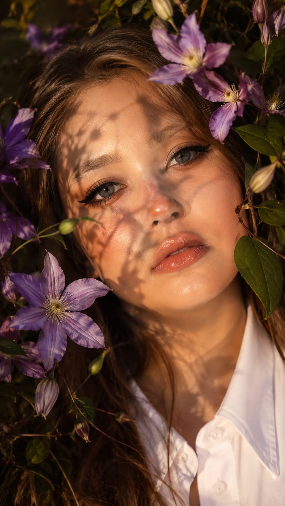 Romantic Clematis Editorial Beauty Portrait output 3