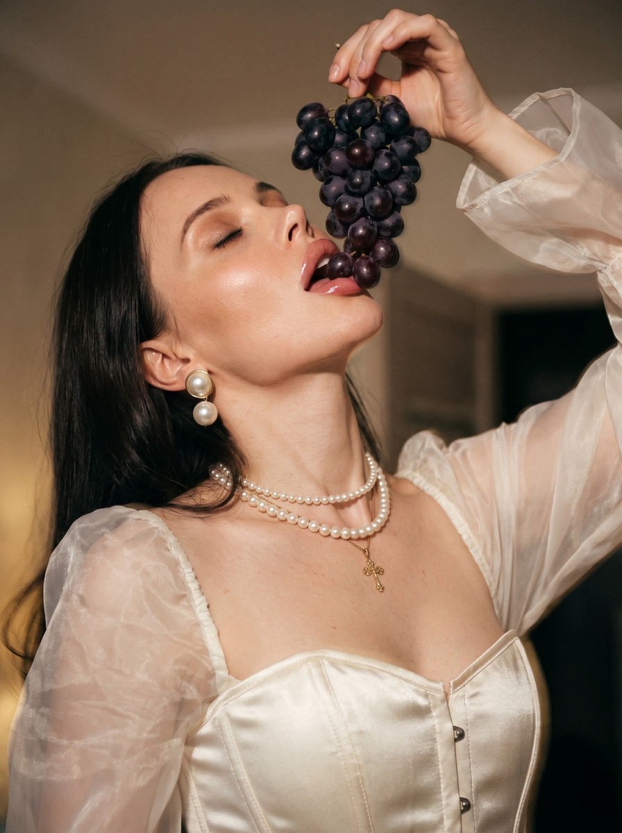 Vintage Grape Editorial Portrait