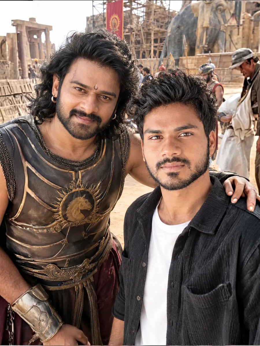 Reference-Matched Baahubali Set Selfie