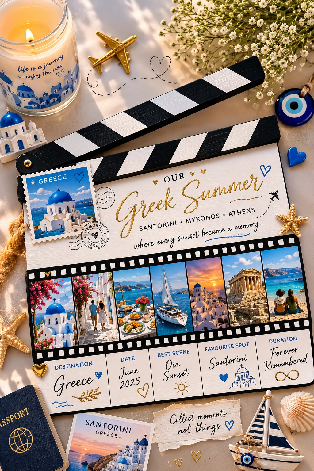 Cinematic Travel Memory Scrapbook Poster output 3