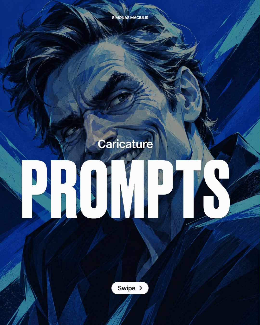 Blue-Toned Editorial Caricature output 1