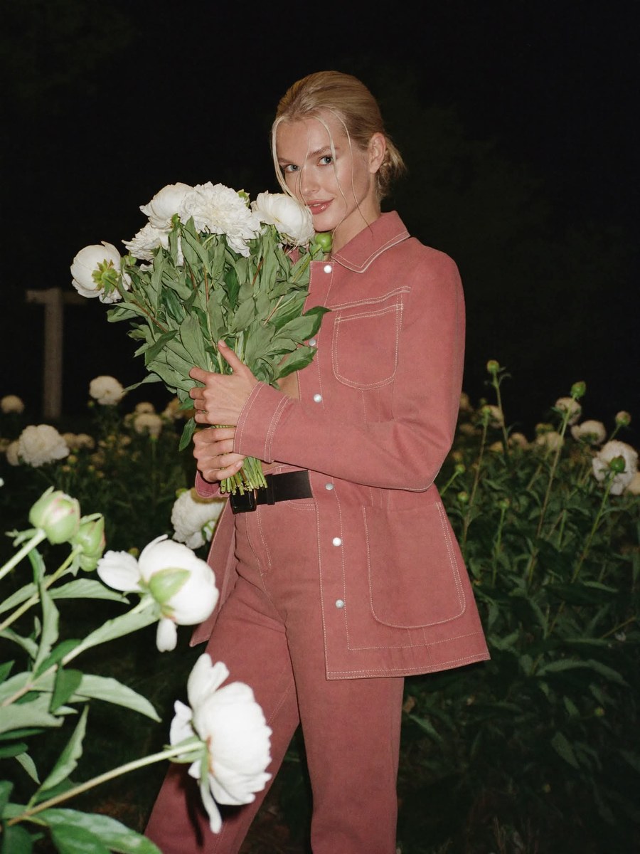 Nighttime Peony-Garden Fashion Editorial Portrait output 2