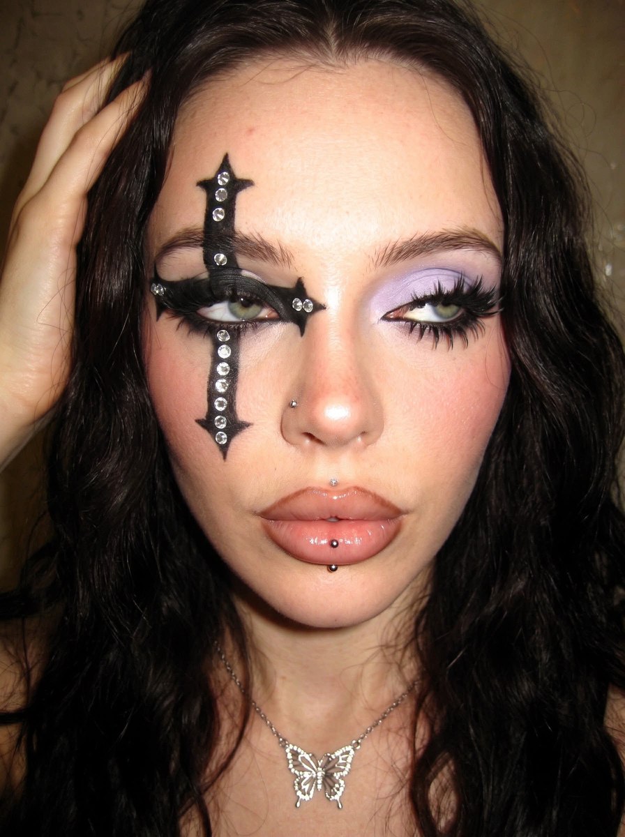 Y2K Gothic Cross Beauty Selfie output 2