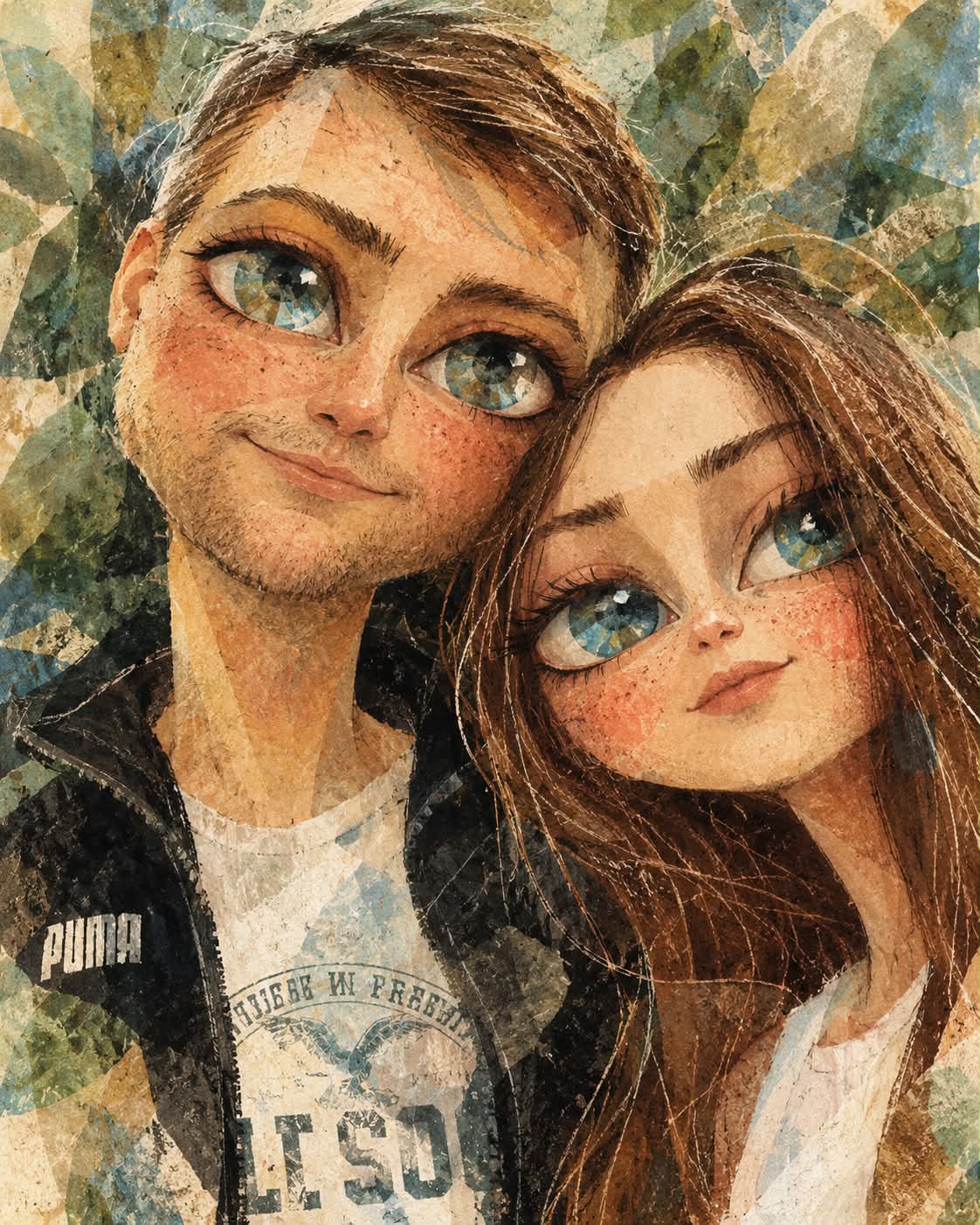 Mixed-Media Storybook Portrait with Doll-Like Proportions output 5