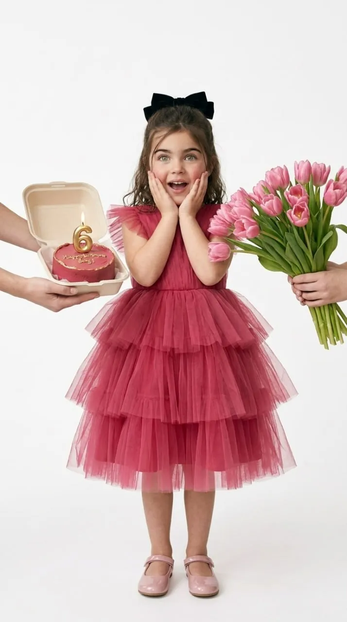 Full-Length Birthday Portrait of a Girl