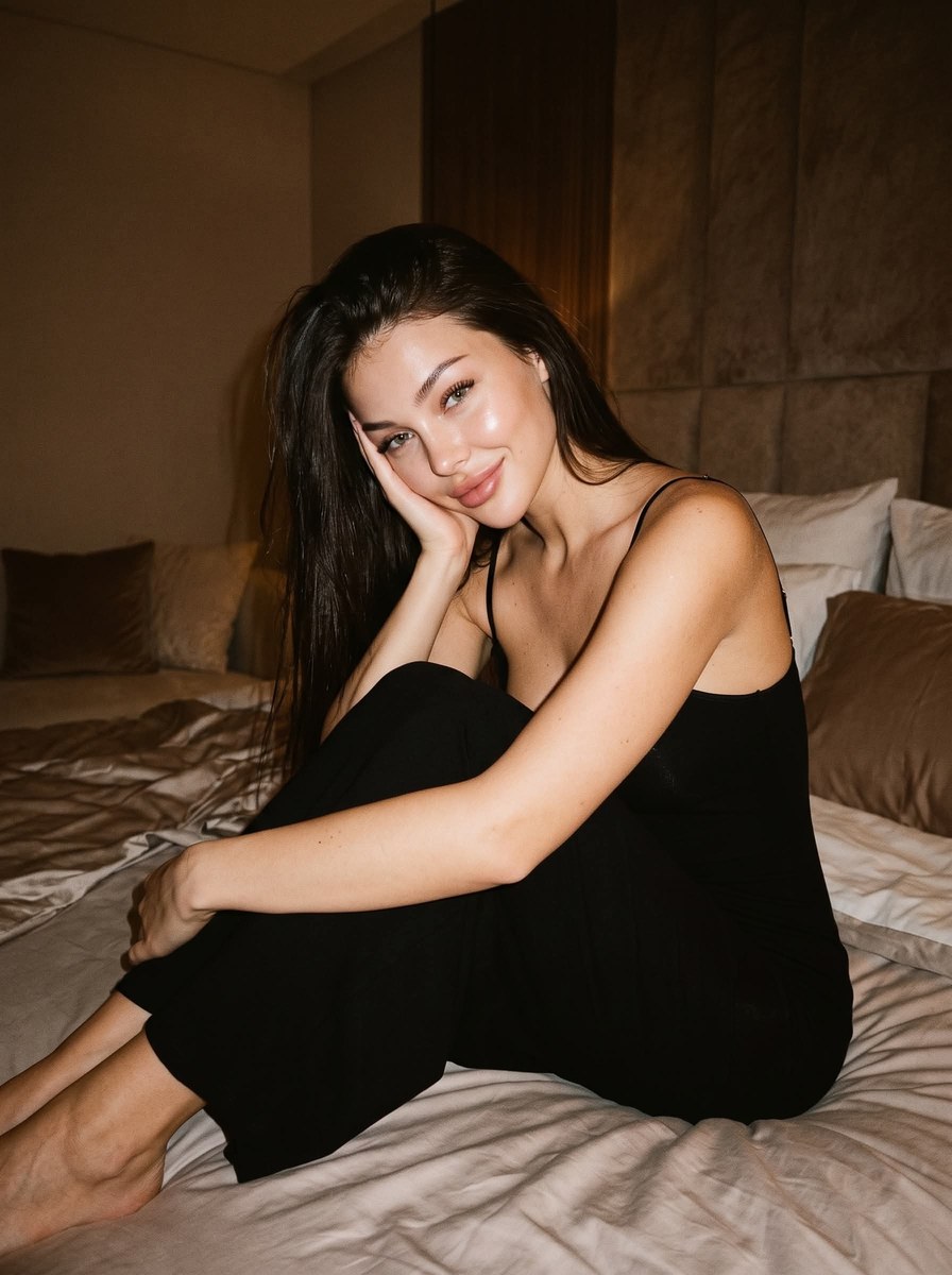 Warm, Intimate Bedroom Portrait of a Woman