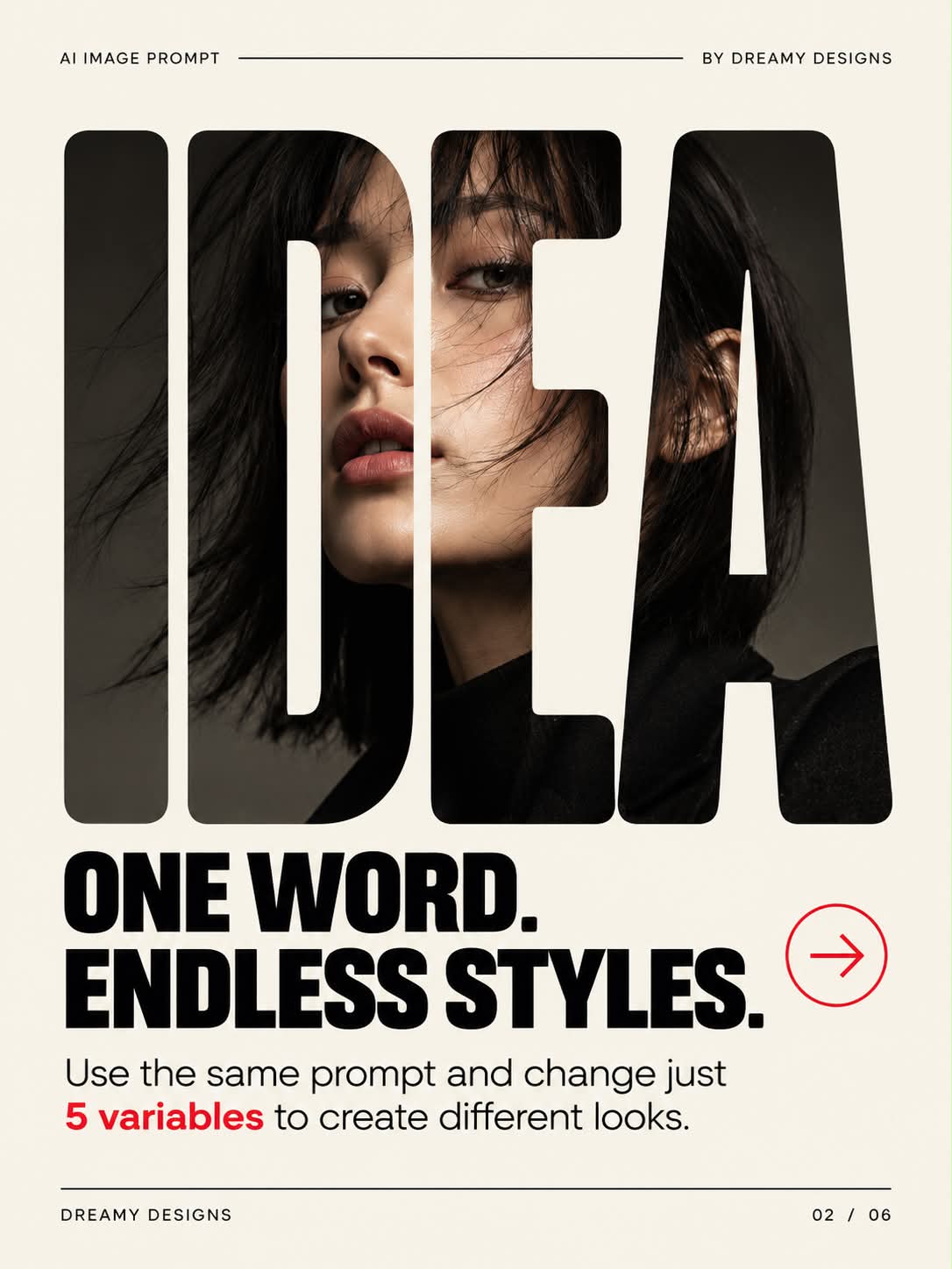 Oversized Headline Portrait Mask Poster output 2