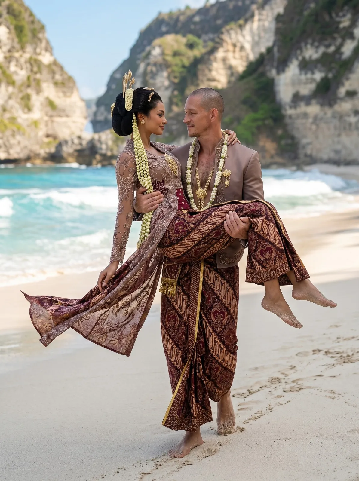 Javanese Wedding Couture on a Tropical Beach output 6