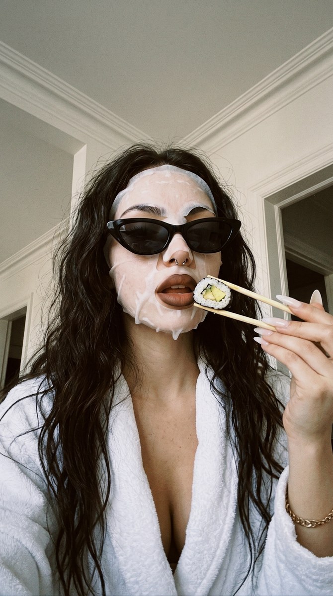 Skincare Mask Selfie Portrait